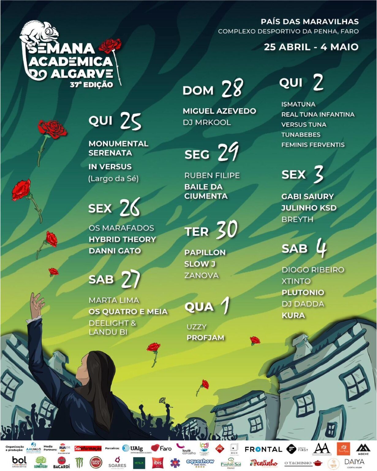 J Foi Revelado O Cartaz Da Semana Acad Mica Do Algarve Postal