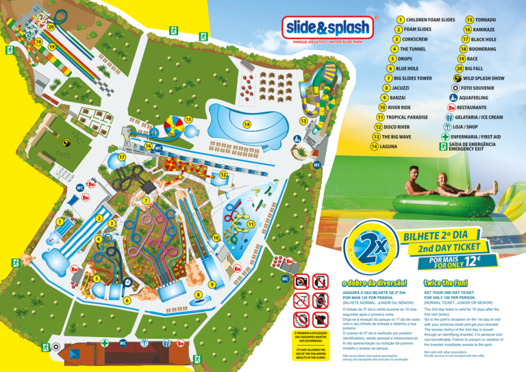 Parque aquático Slide & Splash inaugura novos escorregas Postal do