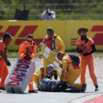 MotoGP: Miguel Oliveira com contusão na perna direita. Foi abalroado por Márquez em Portimão