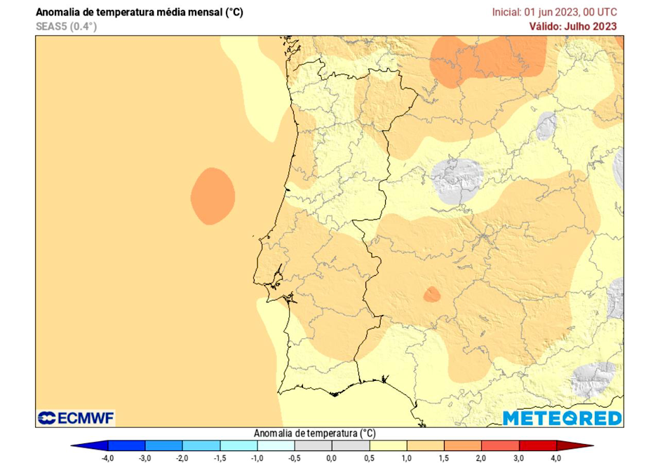 Tempo em Portugal este inverno, segundo a Meteored: mais quente do