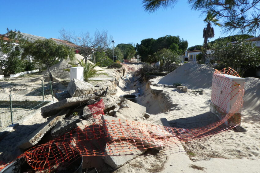 Obras na ilha da Armona.