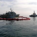 Simulacro de colisão entre navios em Portimão testa meios de combate à poluição no mar