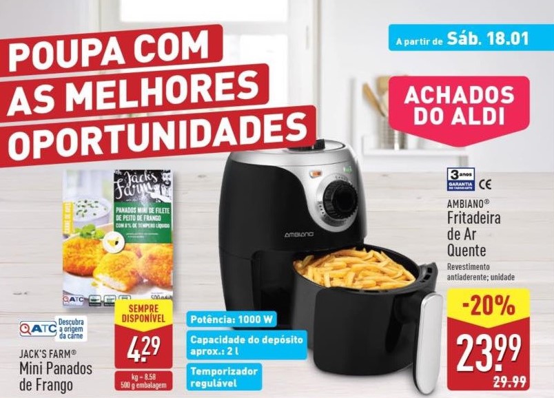 Fritadeira de Ar Quente Aldi
