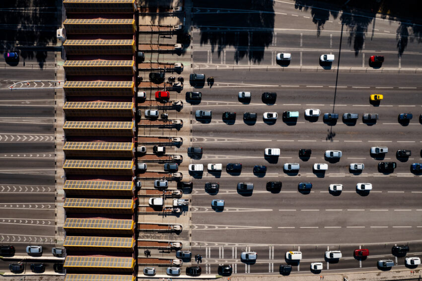 Vista aérea de portagens. Crédito: Freepik