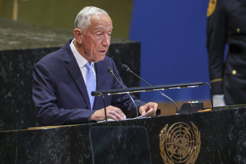 Marcelo Rebelo de Sousa a discursar.