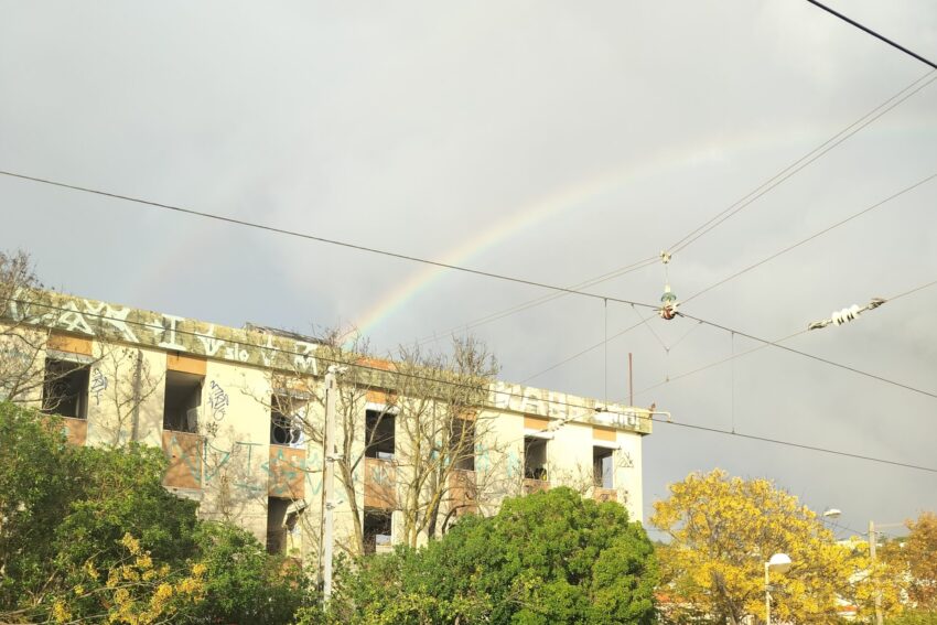 Arco-íris em Lisboa.