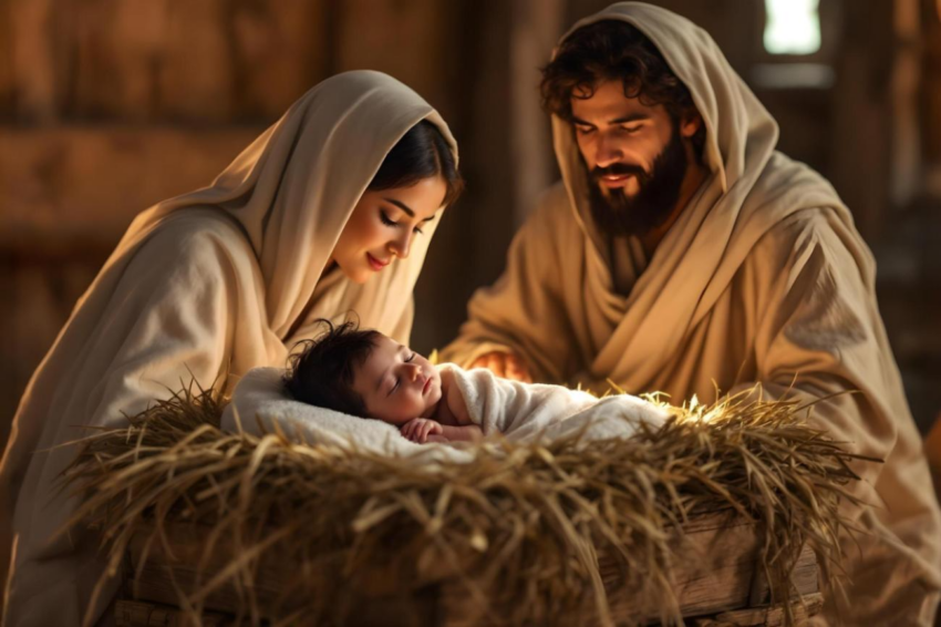 Nacimento de Jesus. Crédito: Freepik AI