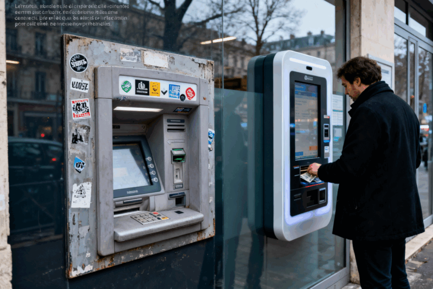 Multibanco encerrado. Crédito: Freepik AI