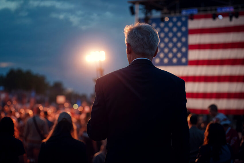 Multidão nos Estados Unidos.