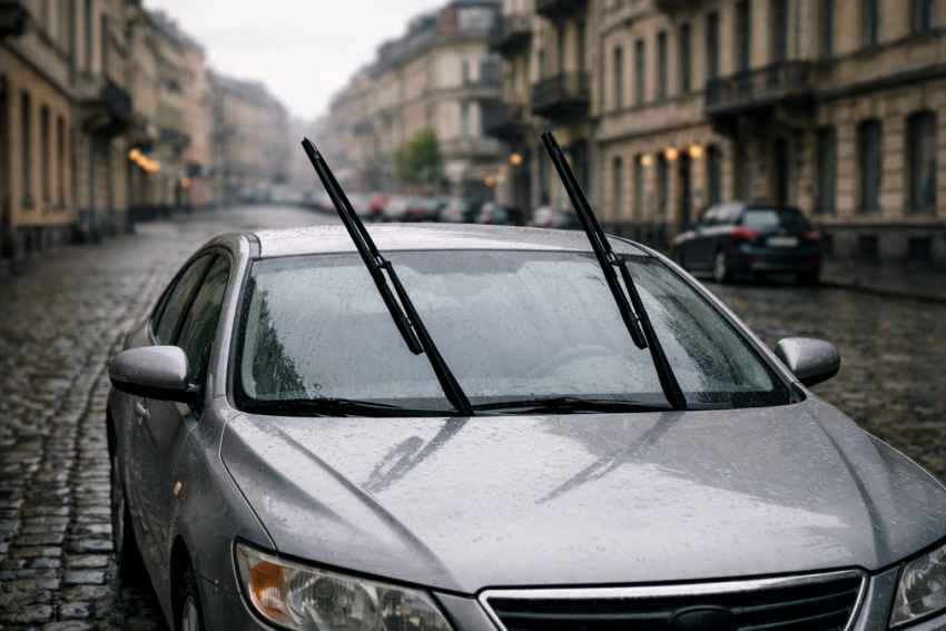 Limpa para-brisas levantados. Crédito: Foto AI