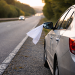 Já viu um pano branco no retrovisor de um carro estacionado? Saiba o seu significado e aquilo que deve fazer se o vir