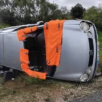 Despiste com capotamento provoca ferido grave na A22