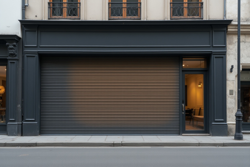 Fachada de loja fechada.