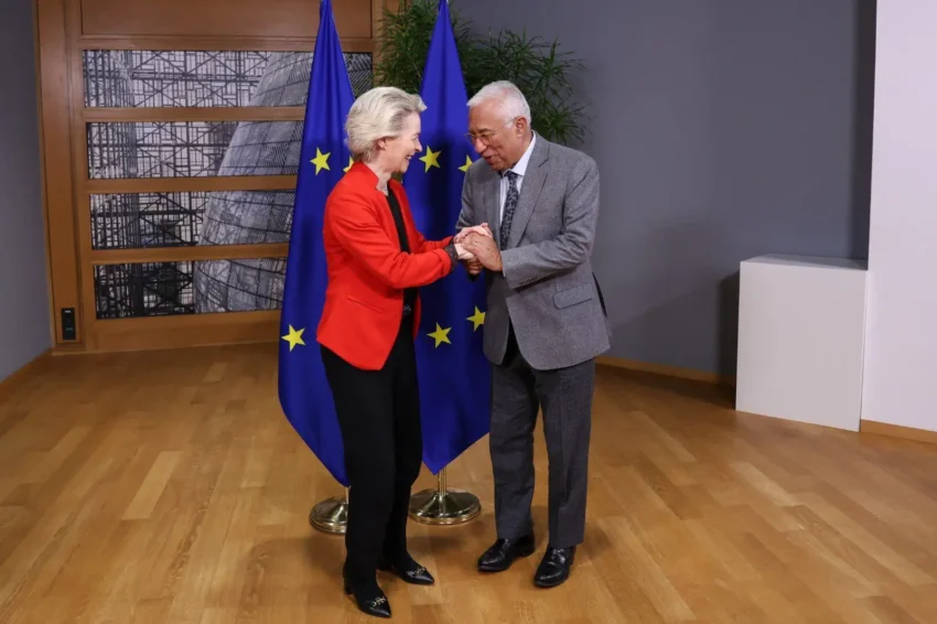 António Costa e Ursula von der Leyen. Crédito: DR