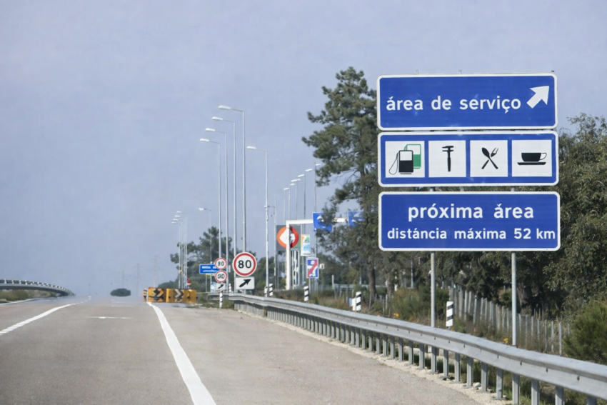 Área de serviço em Portugal. Crédito: Foto DR
