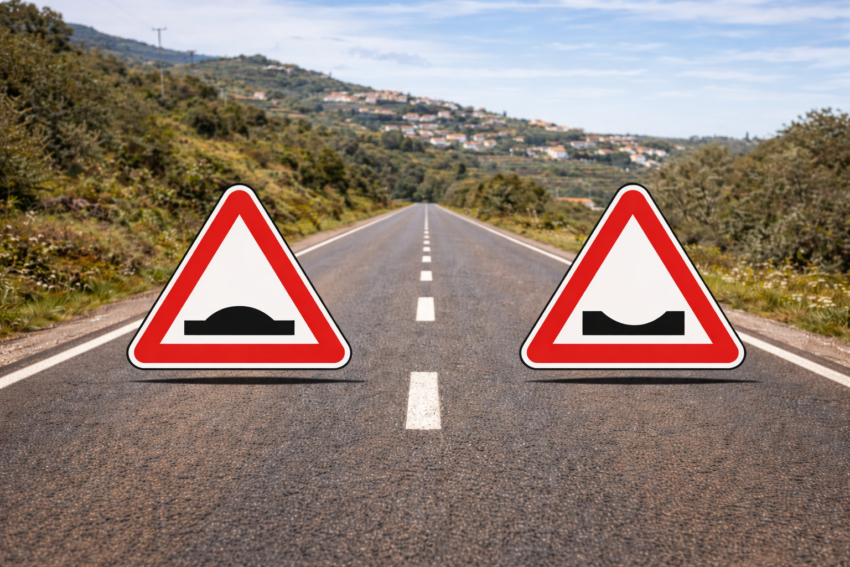 Sinais de trânsito A2a e A2b. Crédito: Foto AI