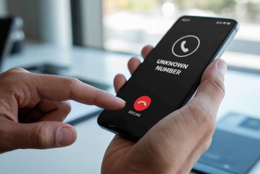 Receber chamada desconhecida. Crédito: Freepik AI