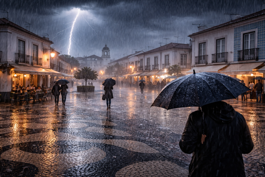 Dia de chuva com trovoada. Crédito: Foto AI