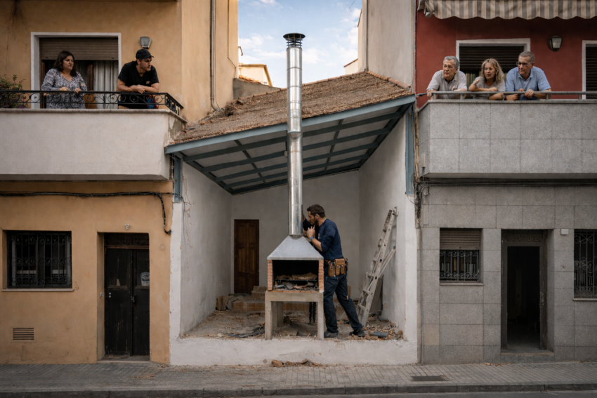Obras num condomínio. Crédito: Foto AI