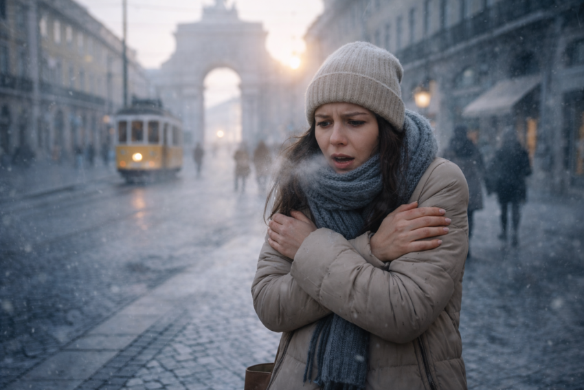 Dia de frio em Portugal. Crédito: Foto AI