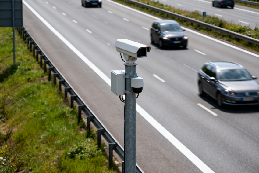 Radar de velocidade. Crédito: Freepik AI