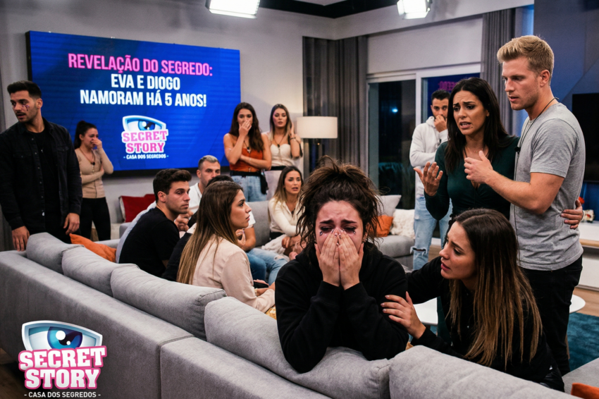 Concorrentes Secret Story dentro de casa. Crédito: Foto AI