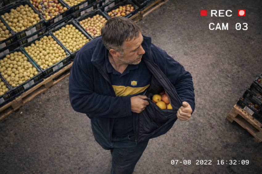 Representação de uma imagem de uma câmara de videovigilância. Crédito: Foto AI