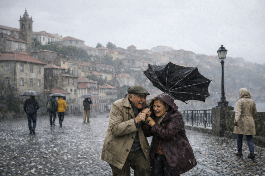 Dia de mau tempo. Crédito: Foto AI