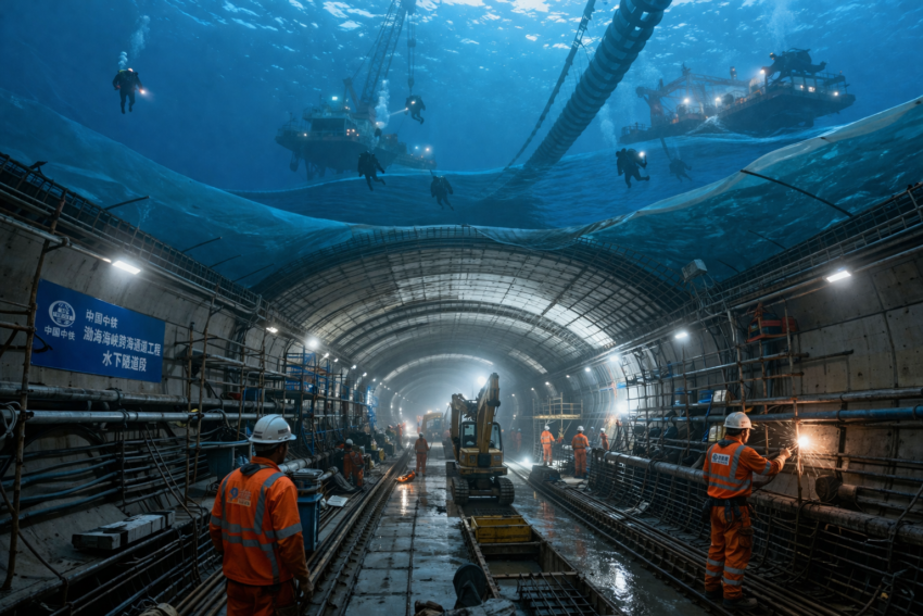 Túnel subaquático. Crédito: Foto AI