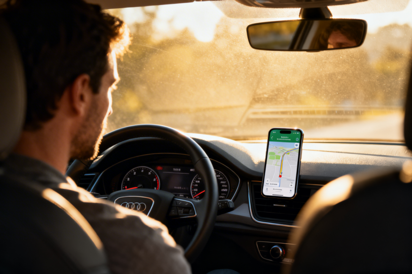 Pessoa a conduzir. Crédito: Freepik AI