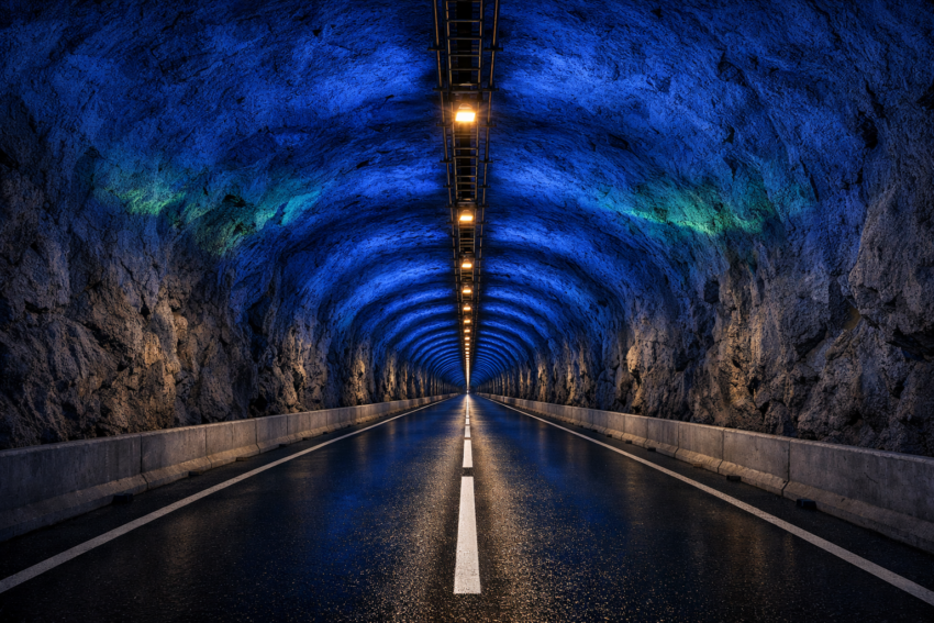 Túnel subaquático. Crédito: Foto AI