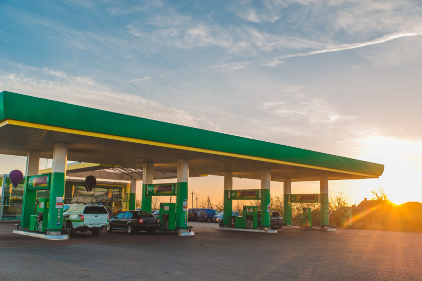 Posto de combustível.