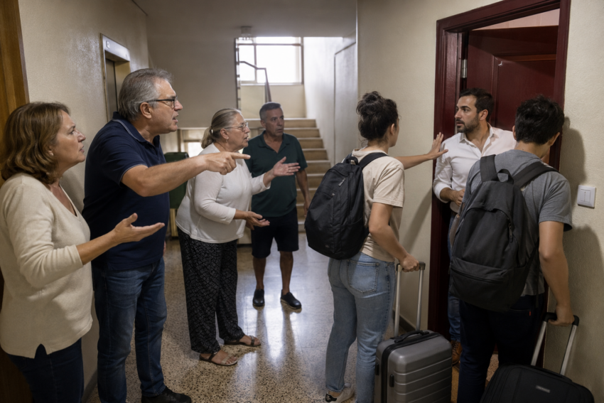 Vizinhos indignados. Crédito: Foto AI