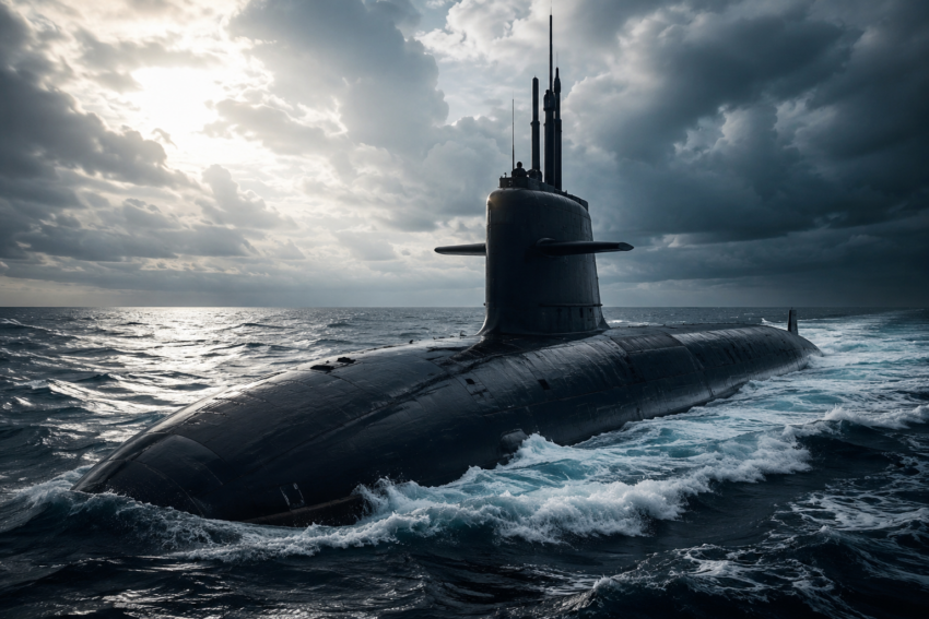 Submarino de guerra. Crédito: Foto AI
