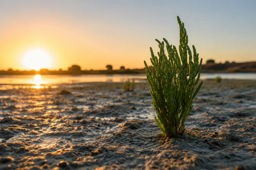 Salicórnia na ria formosa. Crédito: Foto AI