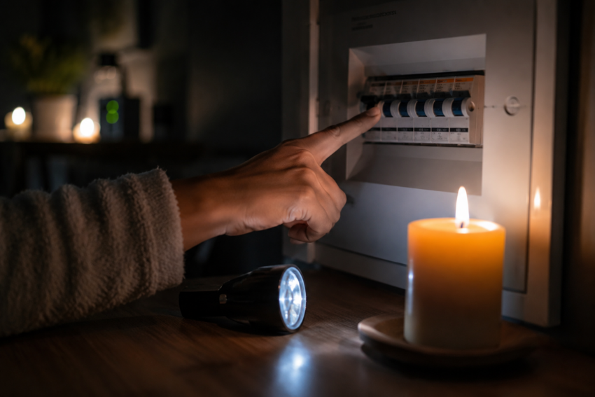 Cortes de luz em casa. Crédito: Foto AI