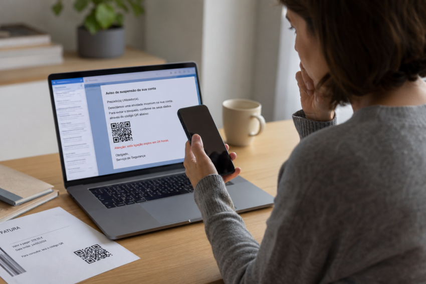 Fraude com códigos QR. Crédito: Foto AI