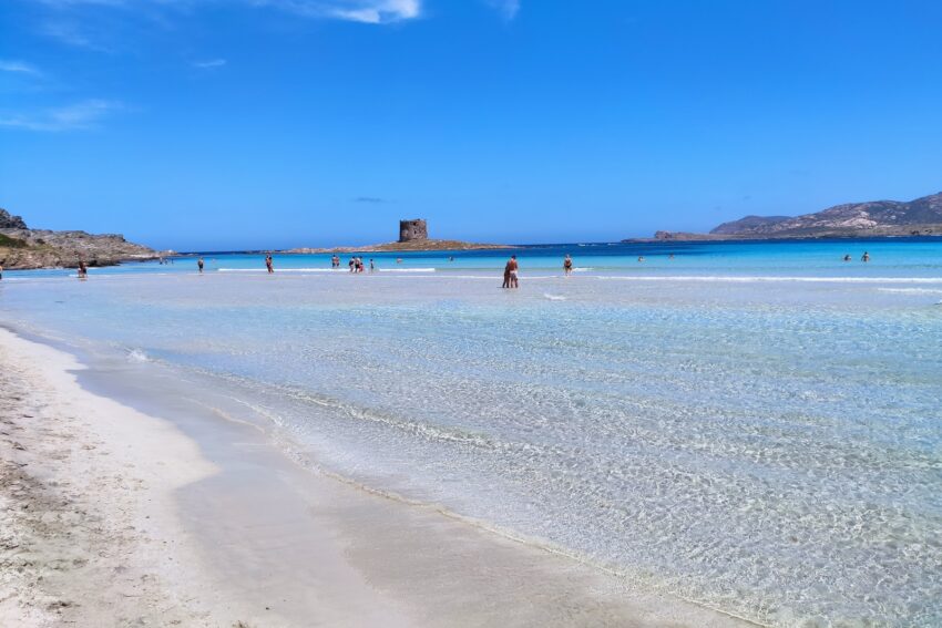 Praia de La Pelosa, Sardenha.
