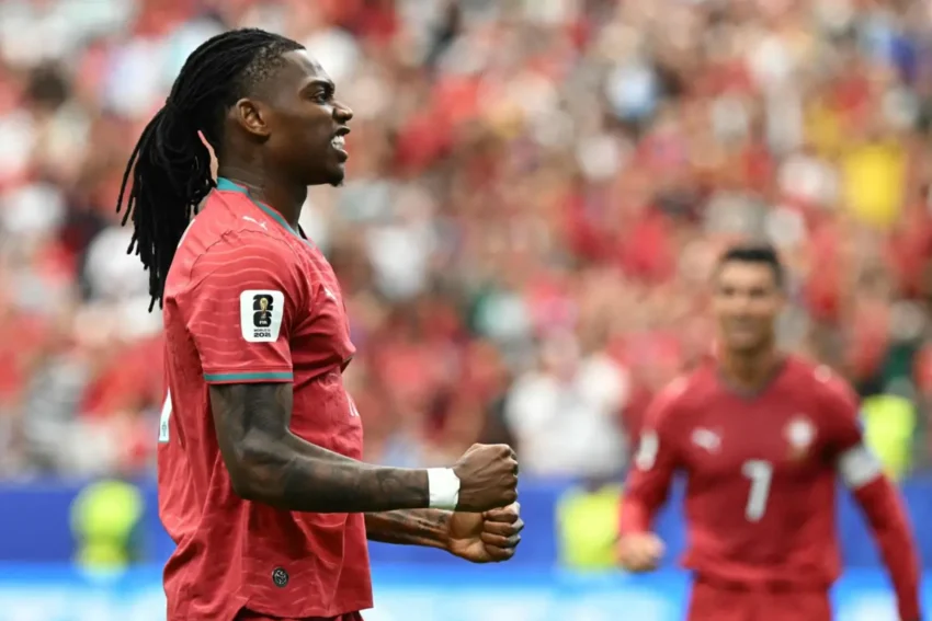 Rafael Leão. Crédito: AFP