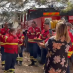 “Não poderia ser de outra maneira”: bombeira abandona o seu almoço de anos para combater incêndio e recebe uma surpresa
