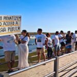 Novo cordão humano volta a exigir ponte pedonal para a Ilha de Cabanas [vídeo]