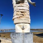 Obra de João Cutileiro ‘Ao Pescador’ junto à ria de Alvor está a ser restaurada