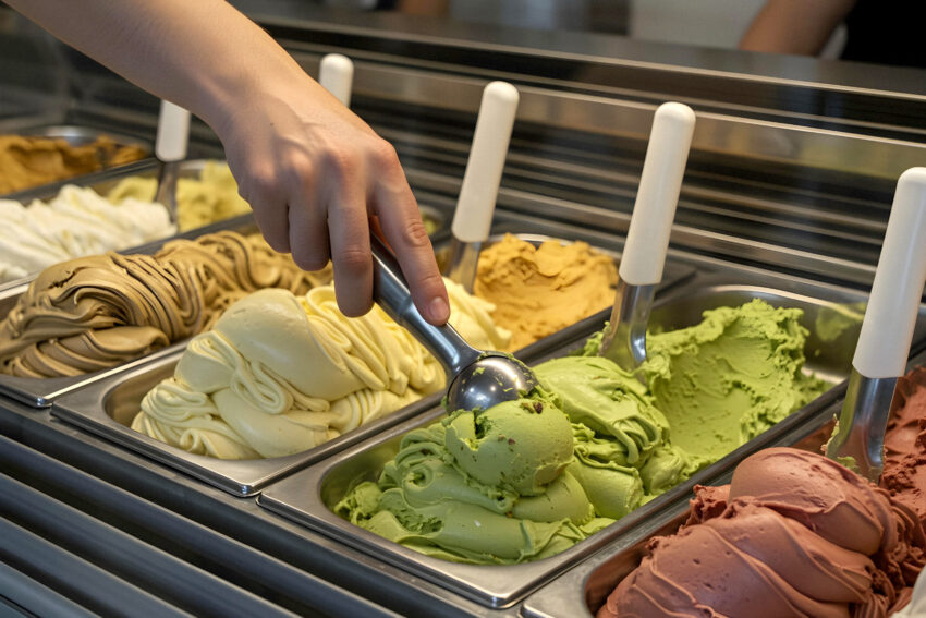 Montra de gelados.
