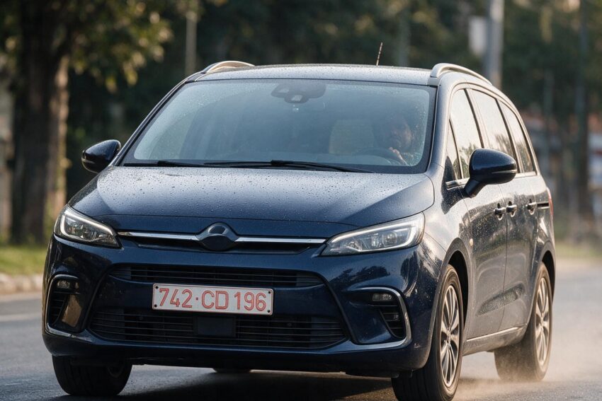 Carro com matrícula do Corpo Diplomático.
