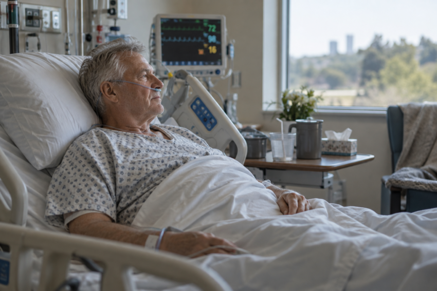 Homem hospitalizado