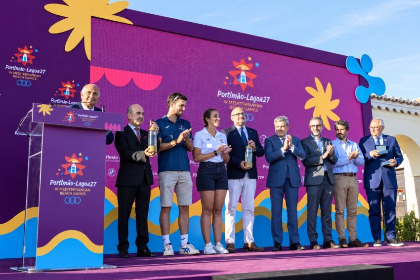 Os Jogos do Mediterrâneo de Praia Portimão-Lagoa 2027 decorrem entre 18 e 25 de setembro. Crédito: JMP