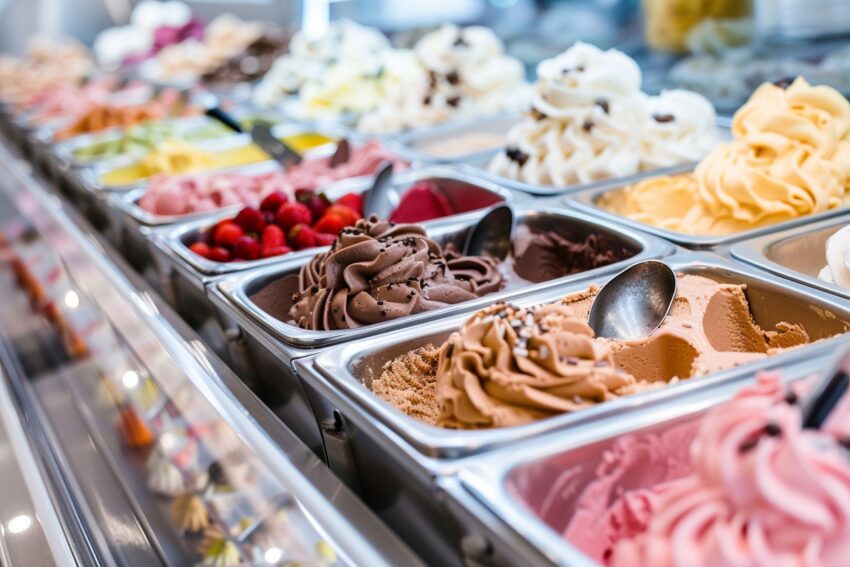Diferentes sabores de gelado. Crédito: Freepik