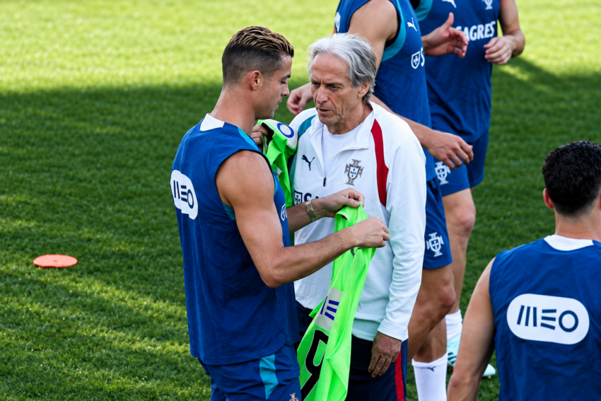 Jorge Jesus e Cristiano Ronaldo. Crédito: DR