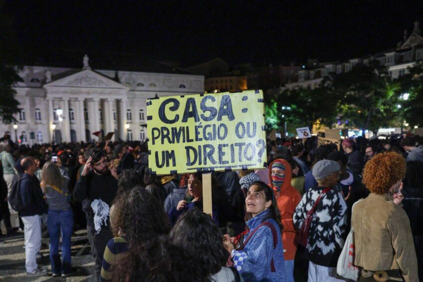 Protestos pela habitação. Crédito: Lusa