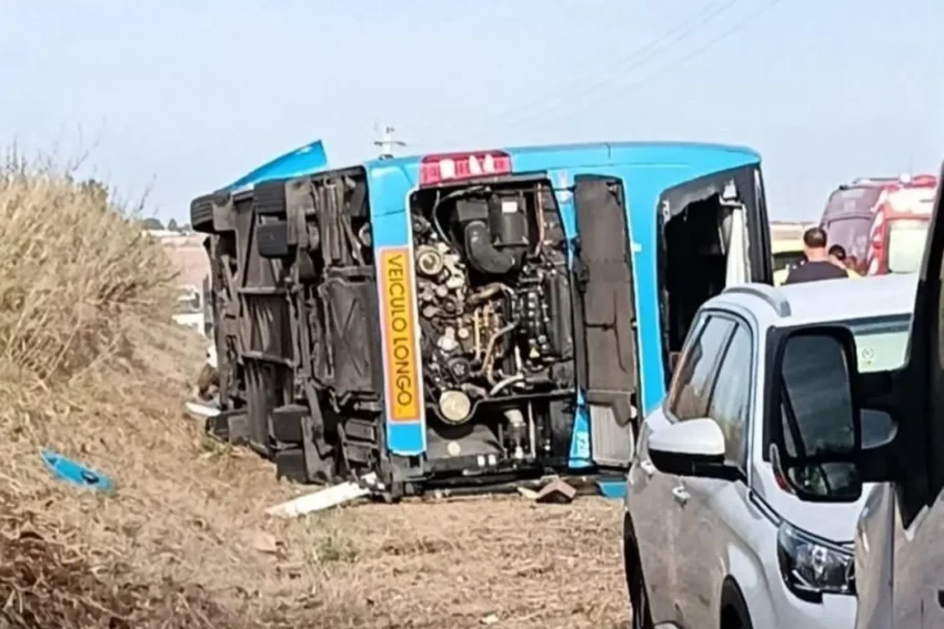 Autocarro da Rede Expressos que se despistou.